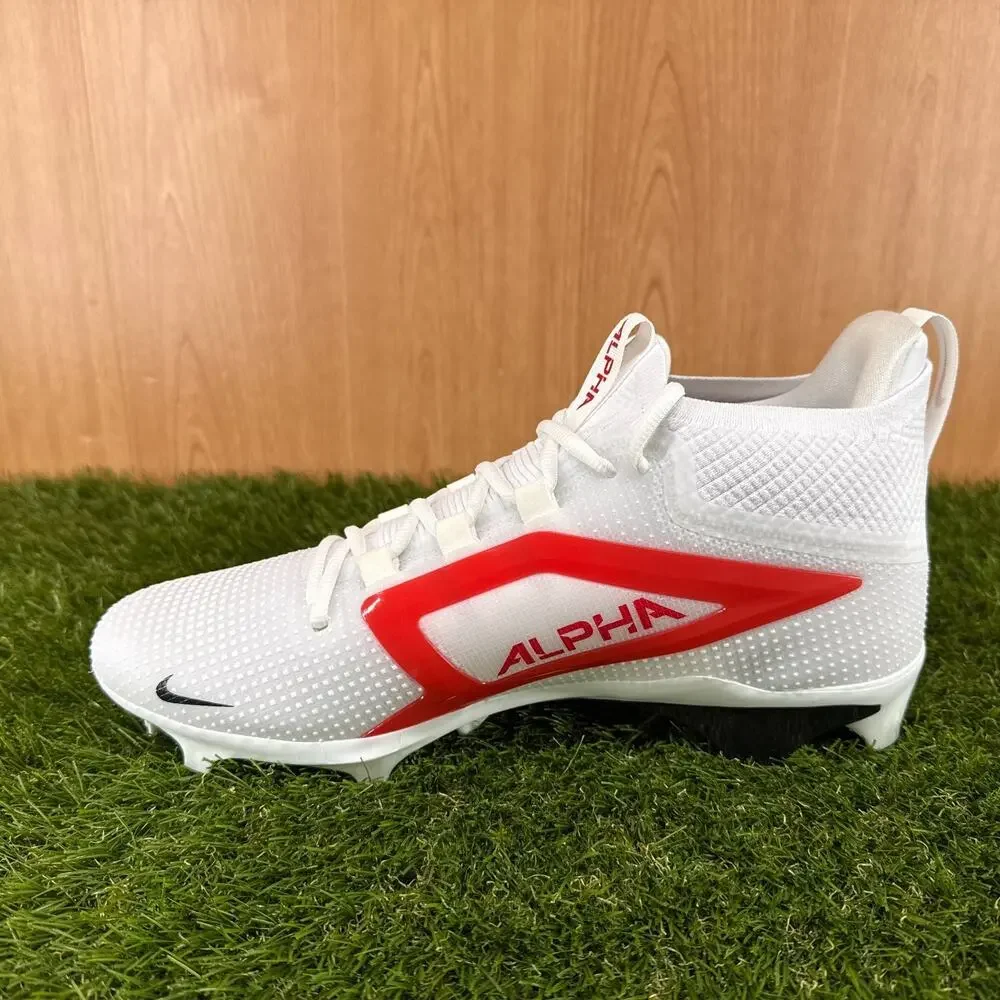 Nike Alpha Menace 4 Elite Red White Football Cleats IB2501-108 Men's Size 12